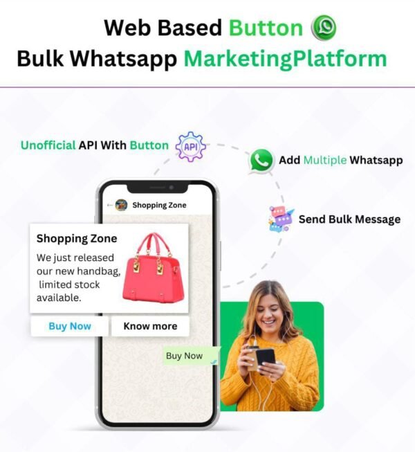 Web Based Button  Bulk Whatsapp Marketing Platform